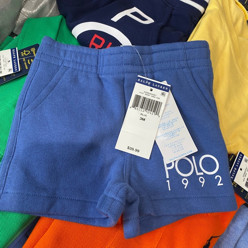 Polo Ralph Lauren baby sweat shorts 3M 6M new